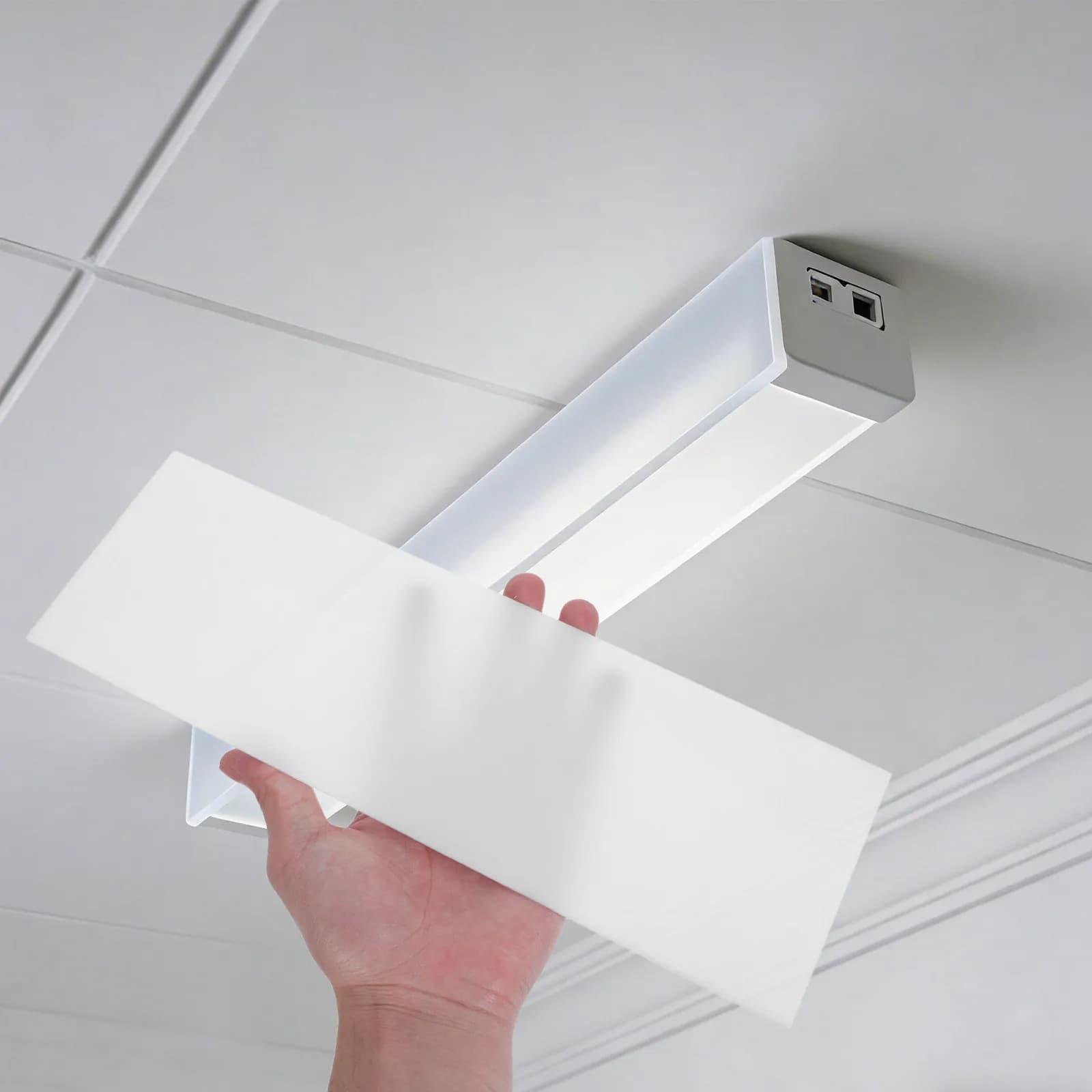 Pannello Diffusore Bianco Satinato per Plafoniera, Lastra di Ricambio in Acrilico per LED 11.8 X 4 X 0.06, Copertura in Acrilico per Plafoniera a Luce Diffusa