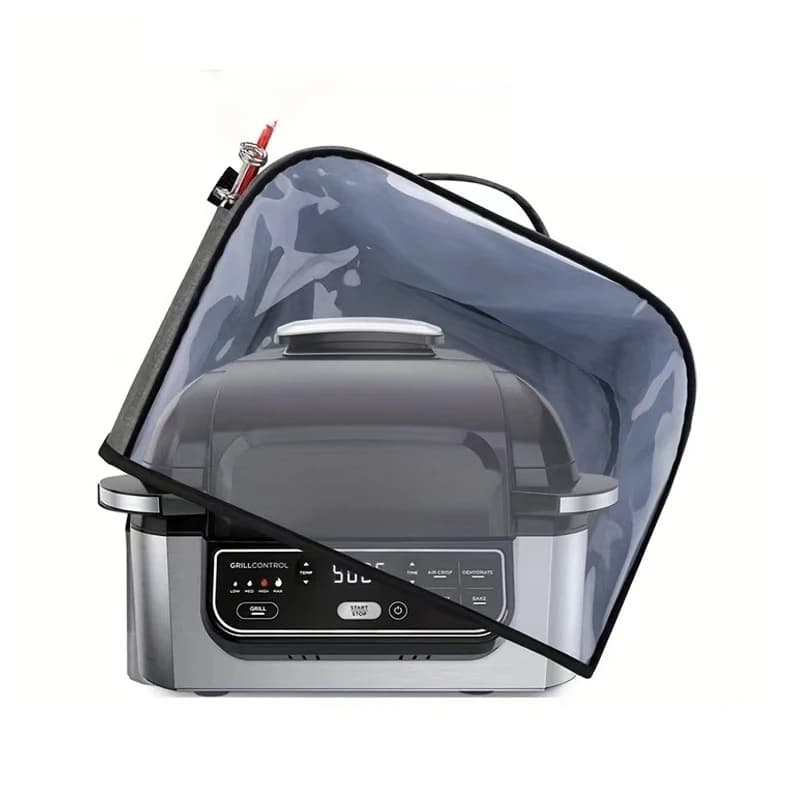Durable kitchen dust cap with storage pockets Air fryer hood for Ninja Foodi Grill Cover for home bread toaster