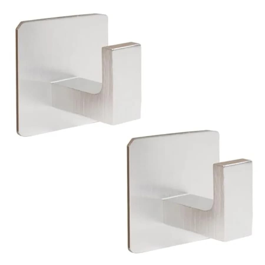 Ganci per Asciugamani da Bagno, Ganci Adesivi Quadrati per Cappotti, Robusto Gancio per Accappatoi Senza Foratura, Appendiabiti in Alluminio Resistente, Gancio da Parete