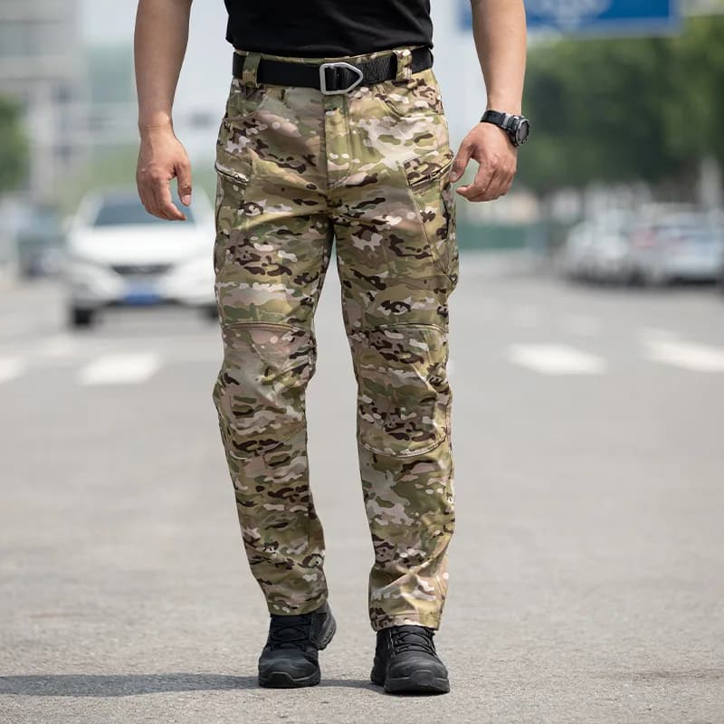 Pantaloni mimetici da lavoro da uomo con tasche multiple Abbigliamento protettivo da cantiere all'aperto Pantaloni da allenamento resistenti allo sporco resistenti all'usura