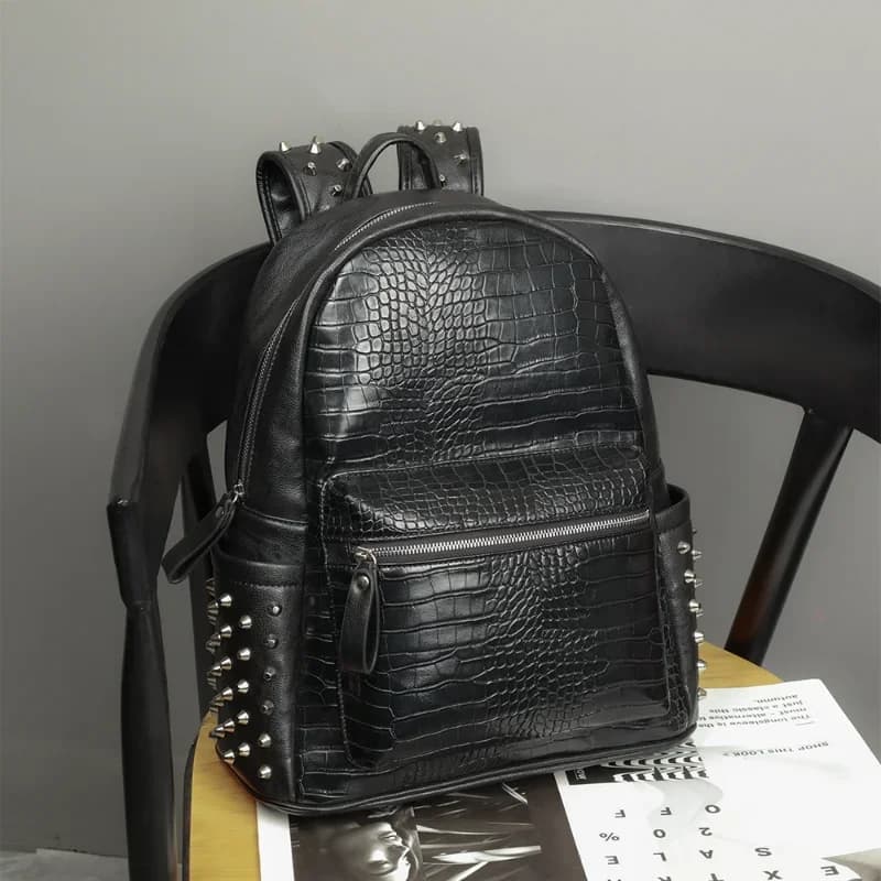 Nuovi zaini da uomo di moda Zaini firmati di marca per uomo Zaino da viaggio in pelle PU modello coccodrillo di lusso Borse per laptop da uomo