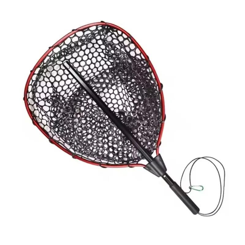 Rete da Pesca Telescopica in Lega di Alluminio, Rete da Pesca in Silicone Staccabile, Rete da Pesca Portatile, Fornitura di Fabbrica