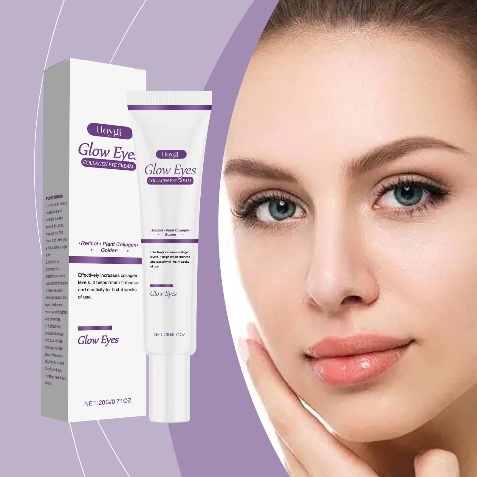 Hoygi Crema per gli occhi al collagene Dissolvenza Linee sottili Borse per gli occhi Rimozione Gonfiore Anti occhiaie Idratante Rassodante Nutriente Cura degli occhi