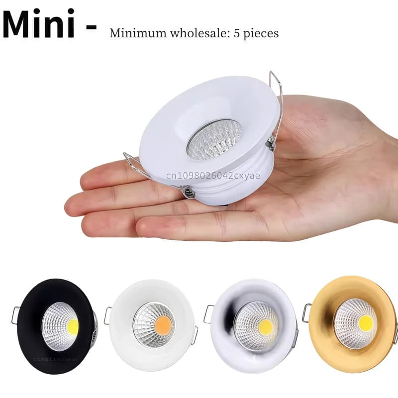 Mini faretti COB dimmerabili da 5 pezzi/lotto, faretti da 3 W, luci a LED da incasso a soffitto, illuminazione domestica e commerciale AC85-265V