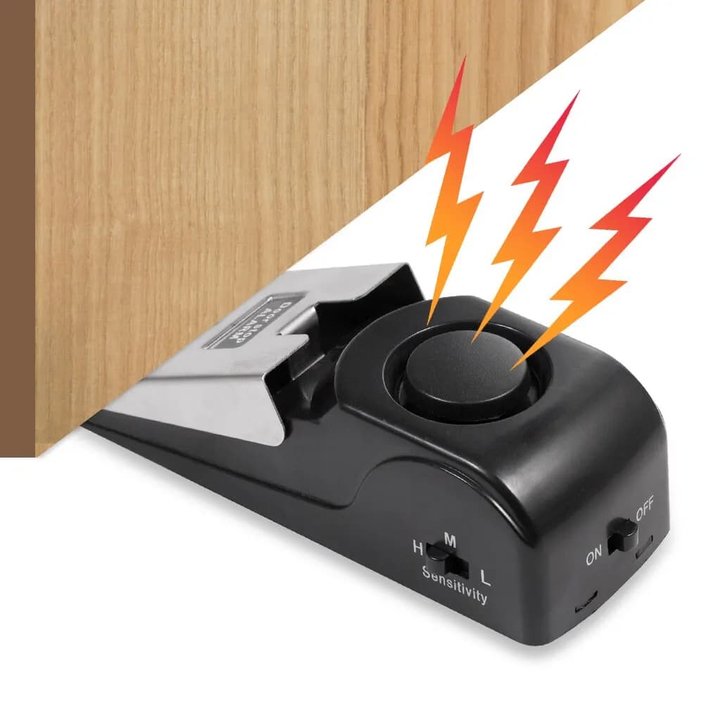 Sistema di Allarme Wireless per Porta 125dB, Blocco Porta Antifurto per Sicurezza Domestica, Allarme Portatile a Pressione