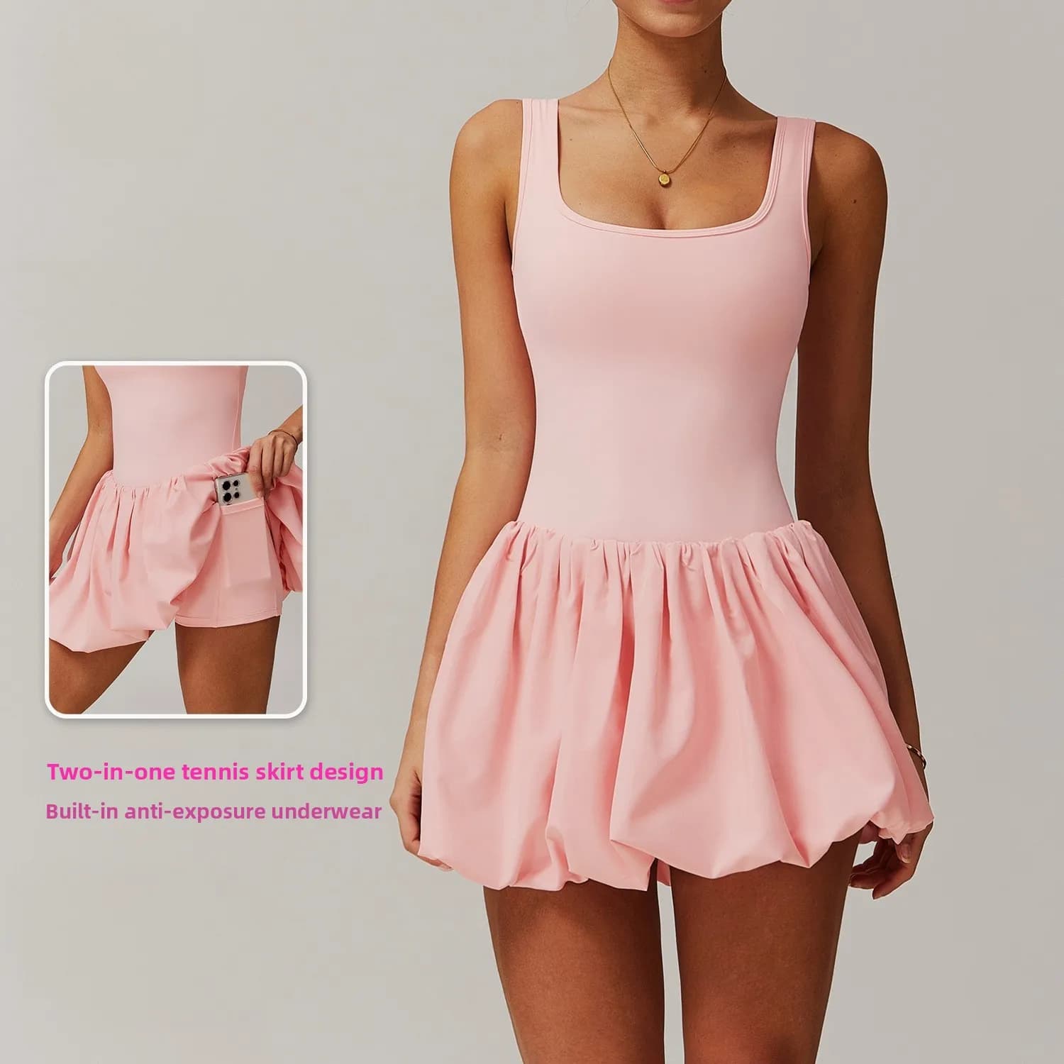 Gonna da Golf Sensation per Donna, Abbigliamento Sportivo, Uniforme Fitness, Abito da Corsa Anti-Luce in Poliestere e Nylon, per Estate e Autunno