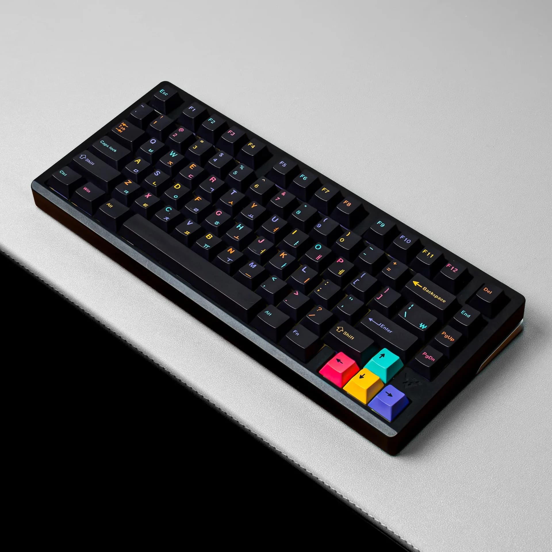 143 Keyboards PBT Cherry Profile Black Keyboard Covers AZERTY EN/KR/FR/DE/ES/JP