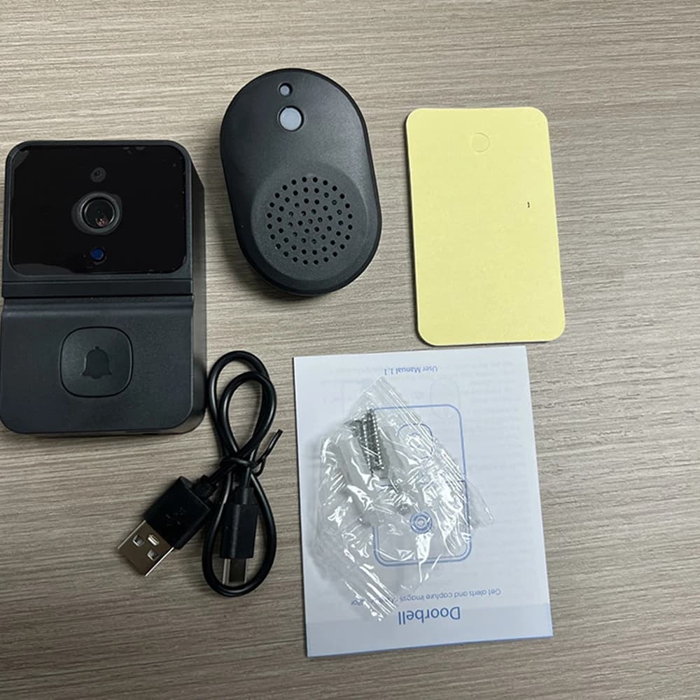 Campanello Wireless Globale con Telecamera Esterna WiFi, Visione Notturna, Videocitofono e Funzione di Cambio Voce per Monitoraggio Domestico