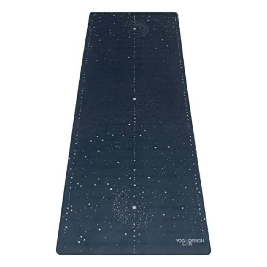 YOGA DESIGN LAB Carpet and towel 2-in-1 Eco Luxury in Grey Anthracite Ideal for Hot Yoga, Power Bikram, Ashtanga, Anti-Sudore