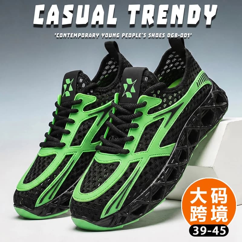 Classic Vintage Men Training Sneakers Summer Breathable Interior Anti Slip Shockproof Sole Daily Street Walking Casual Athletic