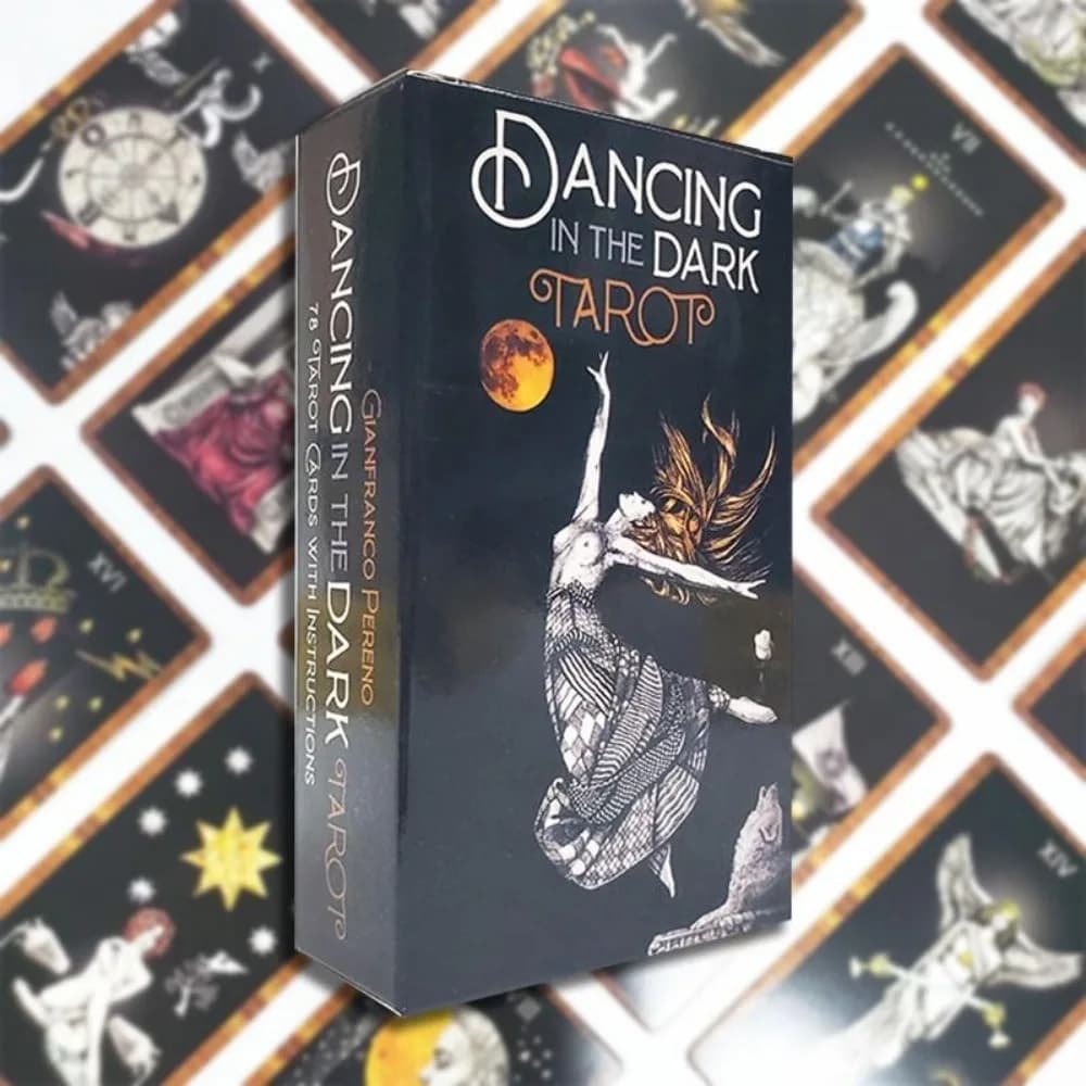 Carte dei tarocchi Dancing In The Dark 78 carte Oracle Deck Gioco d'inglese manuale per istruzioni elettroniche