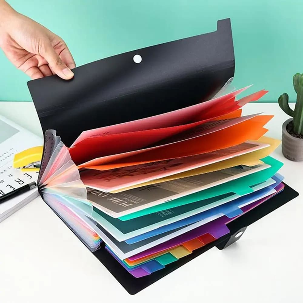 Dimensioni per l'ufficio scolastico per borsa portaoggetti in carta A4 Borsa per organo A4 Borsa per documenti Porta carta di prova Cartelle di file Organizzatore di documenti