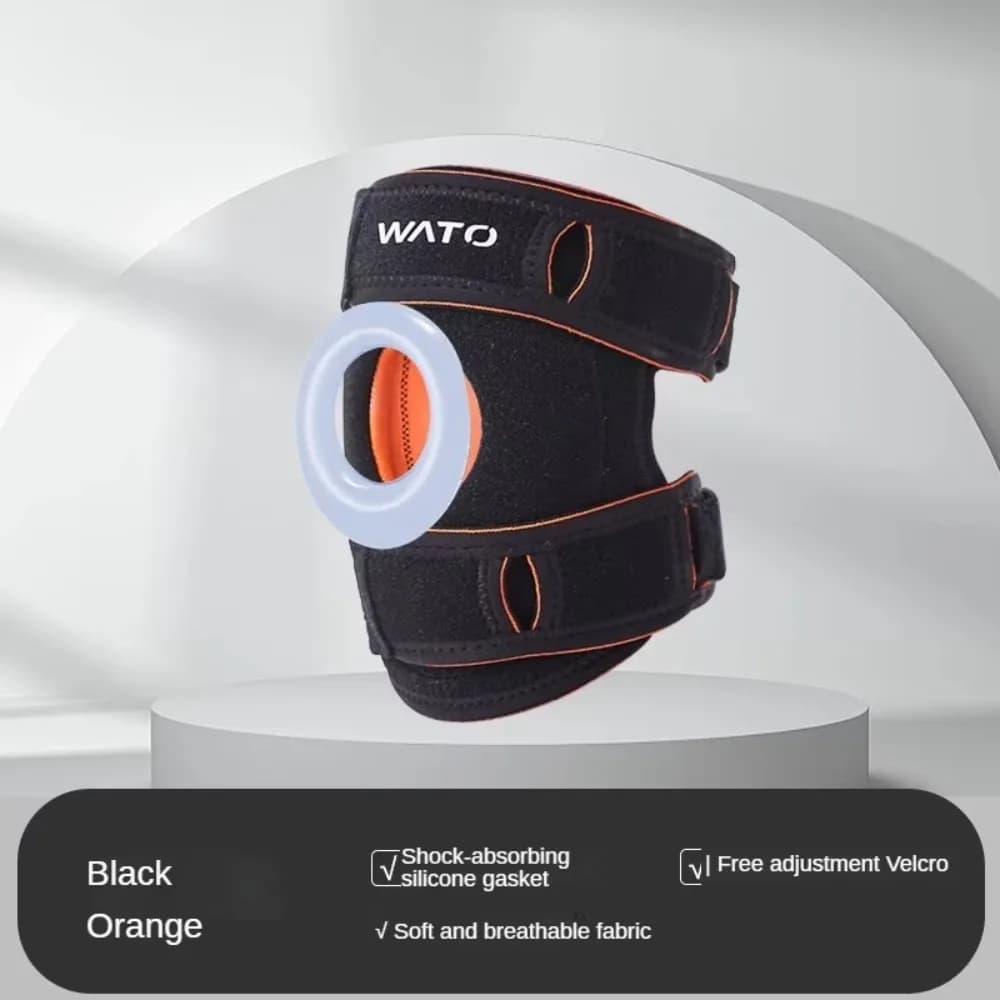 Ginocchiere in gel rotuleo Stabilizzatori laterali Cintura rotulea in silicone Supporto per ginocchio Strappo di menisco Ginocchiere sportive leggere