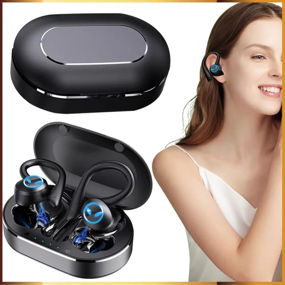 Auricolari Sportivi BT 5.1 con Cancellazione del Rumore, Audio HiFi Stereo, Impermeabili, con Microfono per Smartphone