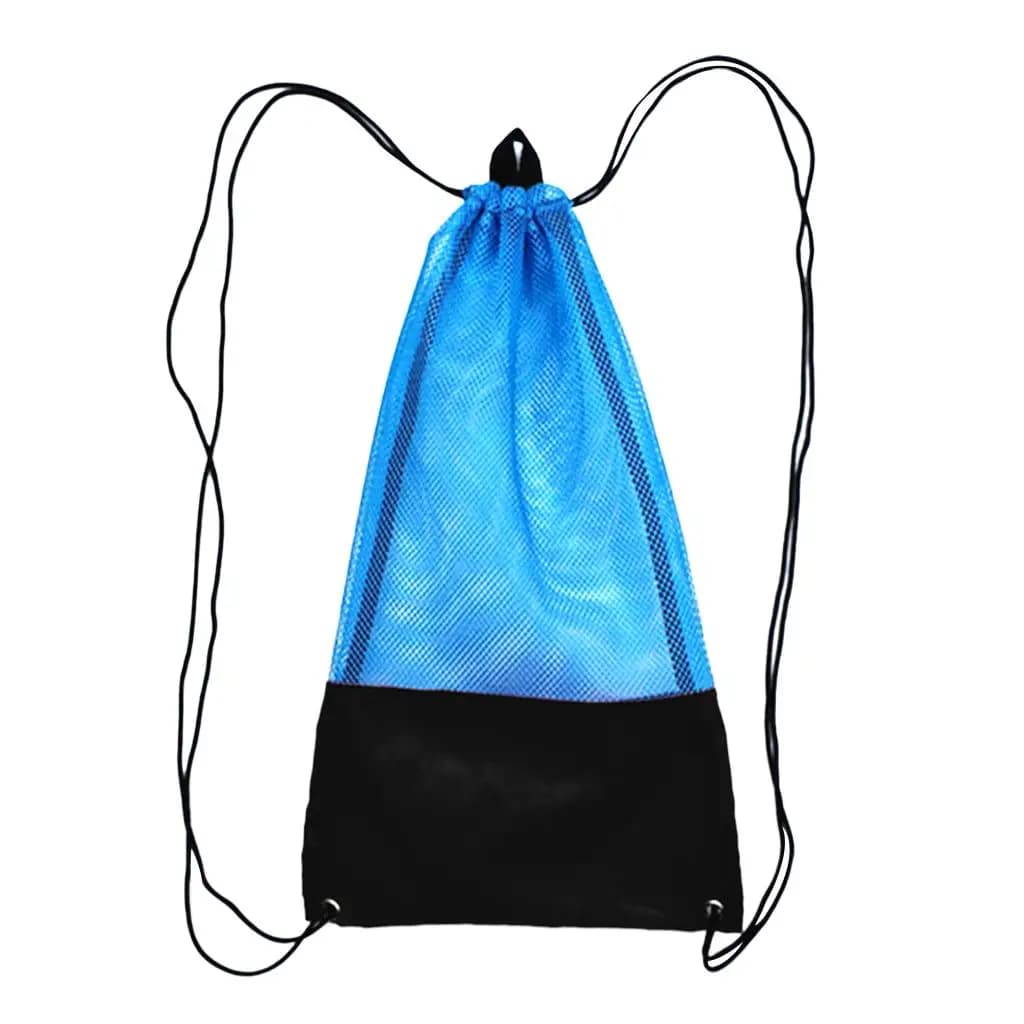 MagiDeal Backpack with Drawstring Mesh Equipment Bag with Scuba Diving Shoulder Swim Pins Eyewear Mask Snorkeling Equipment