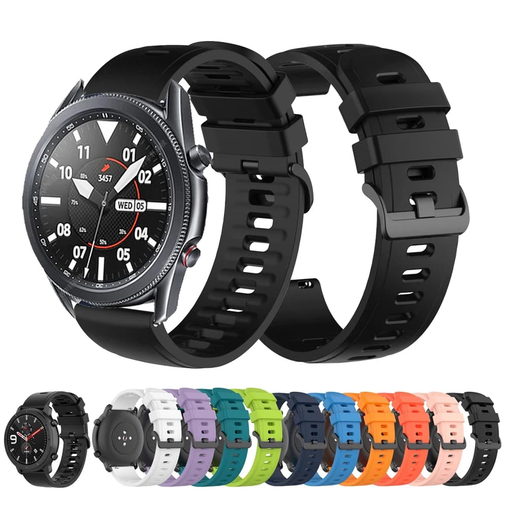 Cinturino da 20mm 22mm per Samsung Galaxy Watch 4 5 6 44mm 40mm 5 Pro Classic 42/46mm 43/47mm Band Active 2 Gear S3 Bracciale in silicone