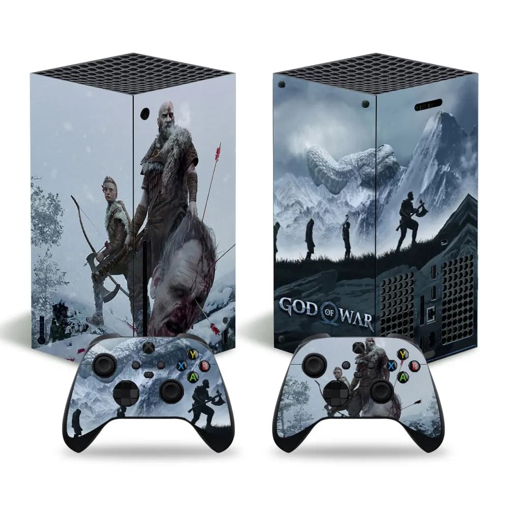 God War GAME Xbox series x Skin Sticker Decal Cover XSX skin Console e 2 controller Skin Sticker vinile XboxseriesX