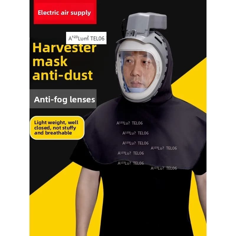 Harvester Dust Mask Powered Air Purifying Respirator Full Face Shield Fan Blower Protection