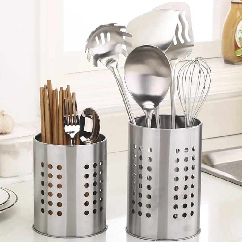 Support for stainless steel rods container for kitchenware cutlery organizer for utensils spoon knife fork Rack kitchen accessories