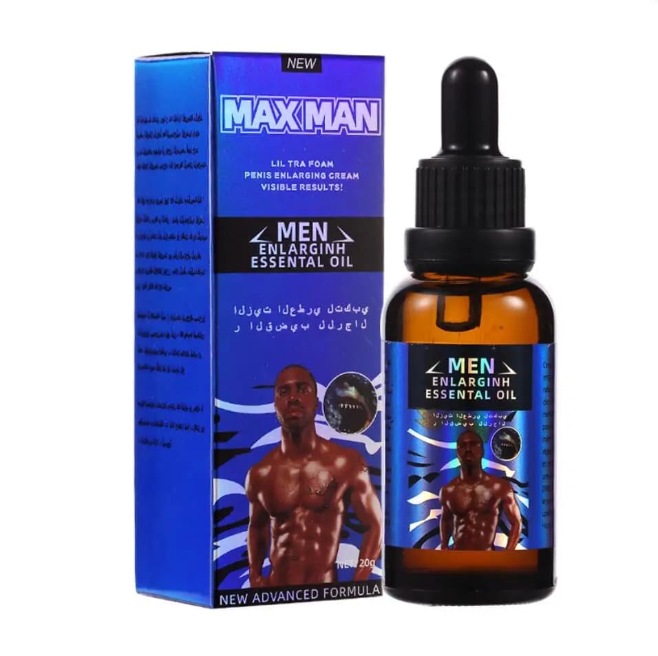 MAXMAN Olio per l'ingrandimento Olio essenziale per l'erezione del pene GRANDE crescita XXL Addensare Olio per l'ingrandimento del massaggio per gli uomini S3440