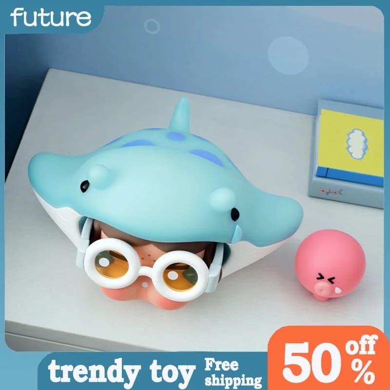 Lampada da Tavolo Originale Popmart Crybaby Serie Cry Me An Ocean, Luce Notturna Ambientale in Silicone, Decorazione da Scrivania, Oggetto da Collezione, Regalo