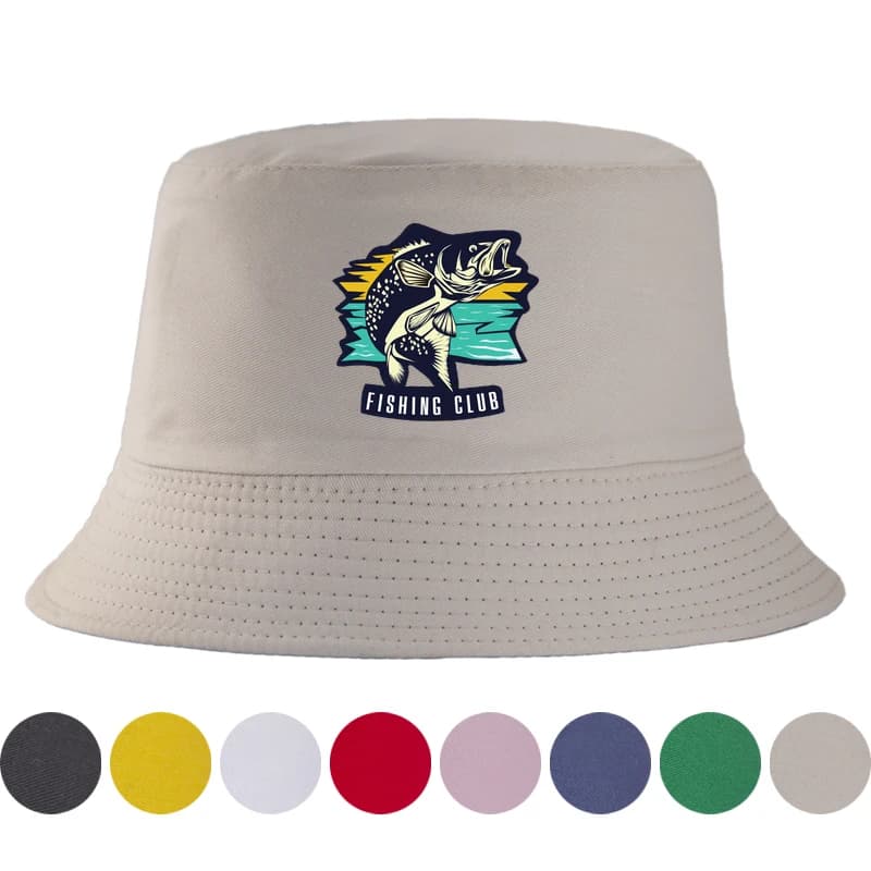 Fishing Club Bucket Hat Men Women Vintage Fish Print Sun Hat Summer Outdoor Breathable Fisherman Cap Panama Beach Sunshade