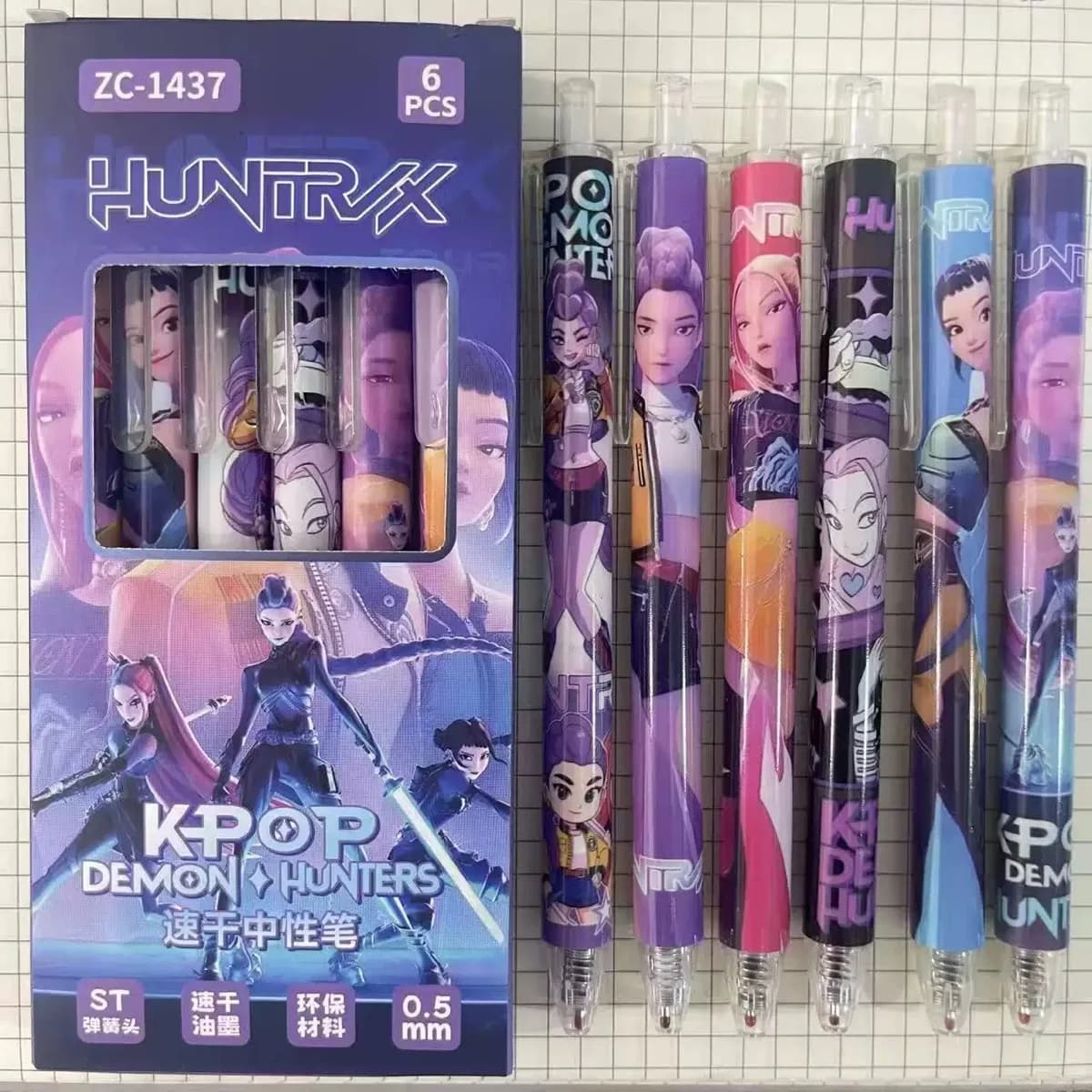 Anime Lumi Mila Zoi Witch Hunter Cute Retractable Quick Dry Smooth Writing Stationery For School Office Journaling Birthday Gift