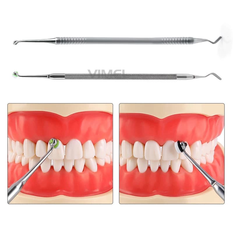 Dentale Composite Light Curing Resin Filling Spatula Mixing Handle + Foam Shafting Kit Tooth Whitening Tools
