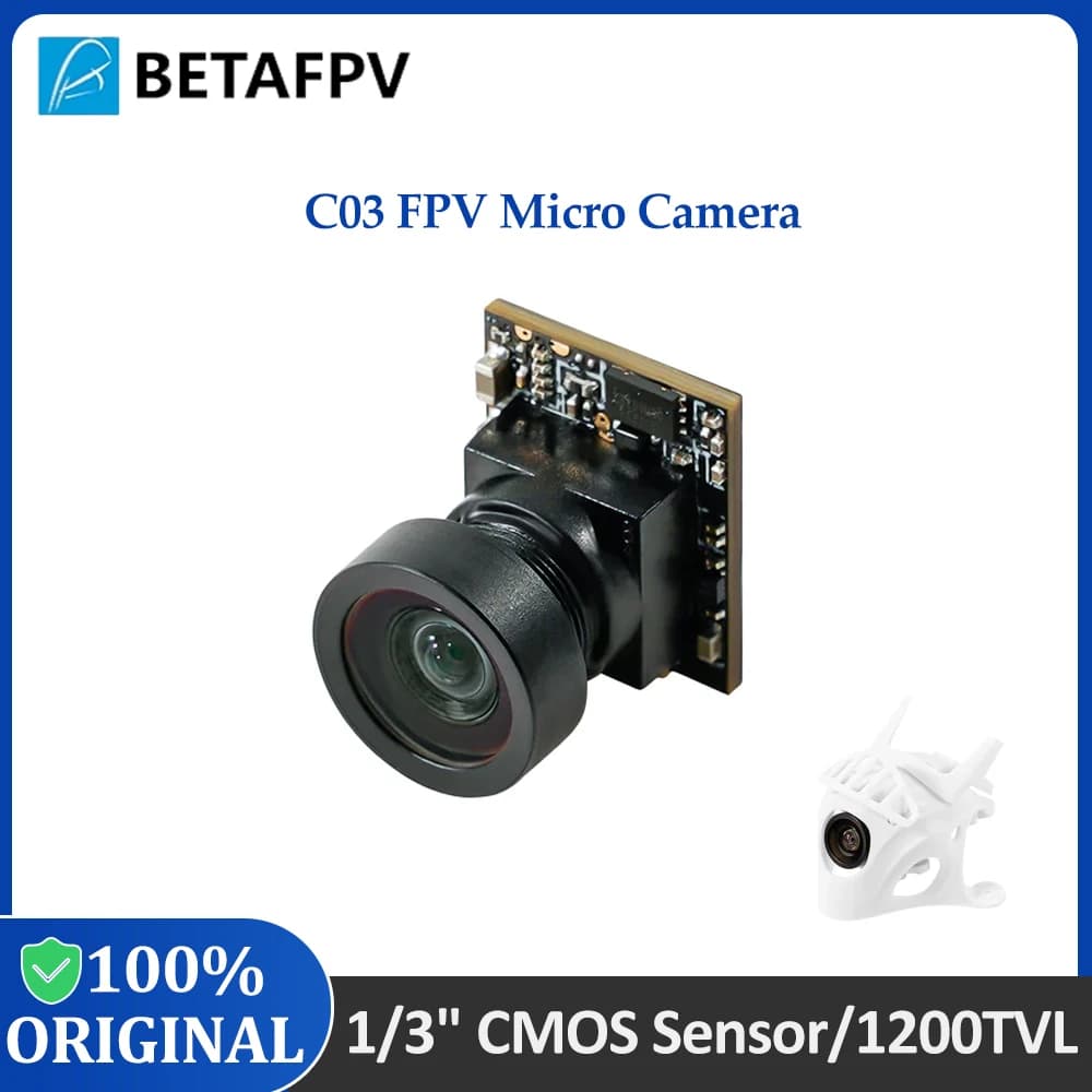 BETAFPV C03 Micro telecamera FPV 1200TVL con sensore CMOS WDR globale da 2,1 mm 1/3" FOV 160 ° per M03 5.8G VTX per quadricottero drone FPV