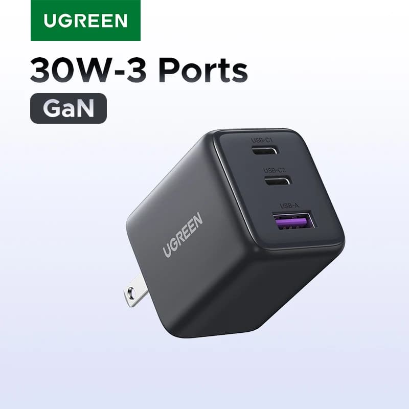 delSpina American delUGREEN 20W 30W GaN Mini Charger PD 3.0 USB C Phone Charger for iPhone 16 15 14 Pro Samsung S25 Xiaomi Tablet iPad Air
