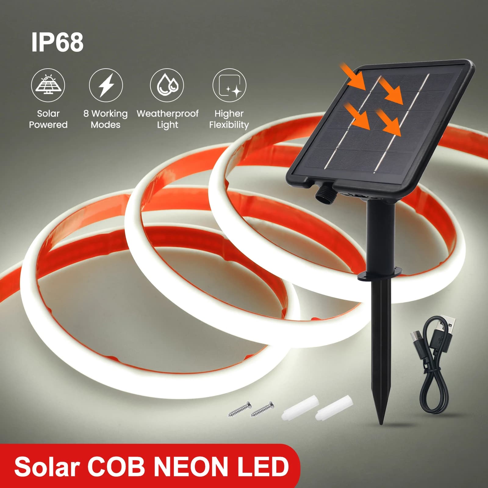 IP68 24V 320Leds 3000K 4000K 6000K LED light with flexible red/green/blue/yellow rope