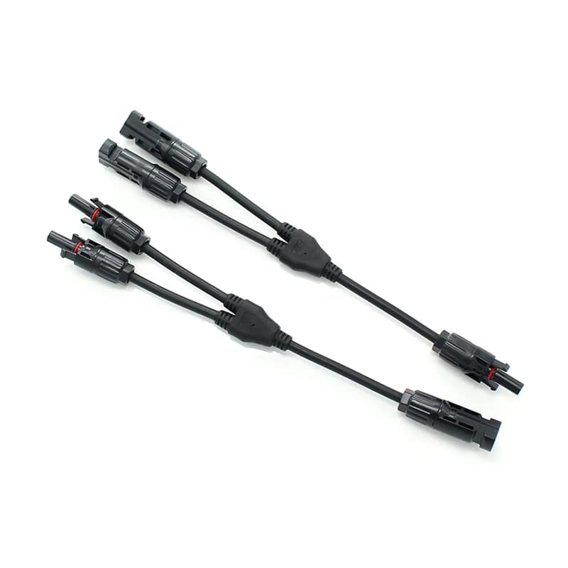 2Y Branch parallel connection 30A 1000V Electrical Solar Connector Photovoltaic 2pcs solar Panel Cable Wire Connect