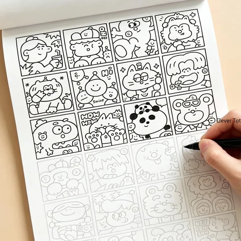 A Decompression Fun Copying and Coloring Graffiti Drawing Book,24 Different Patterns,suitable for Art Creation or For Art Gifts