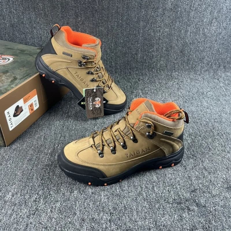 Autumn/Winter Outdoor Boots Mens Brand Designer Hiking Shoes Men Leather Trekking Boots Top Quality Mountain Shoes
