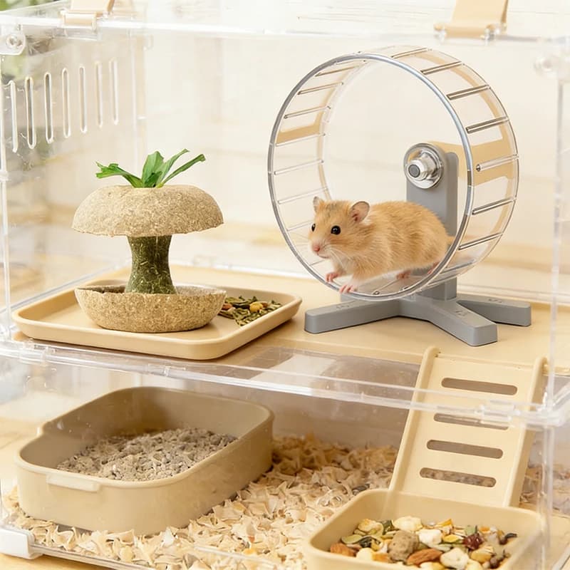 Biscotti Salutari di Erba Timothy, Bastoncini da Masticare in Legno di Mela, Snack per Criceti, Giocattoli per la Cura dei Denti, Nascondiglio e Decorazione per Criceti Siriani