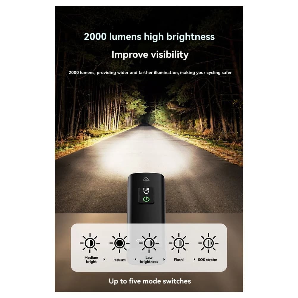 CYCLAMI LED ricaricabile luce per bicicletta BR 2000 lumen torcia bici anteriore posteriore faro strada MTB lampada torcia elettrica