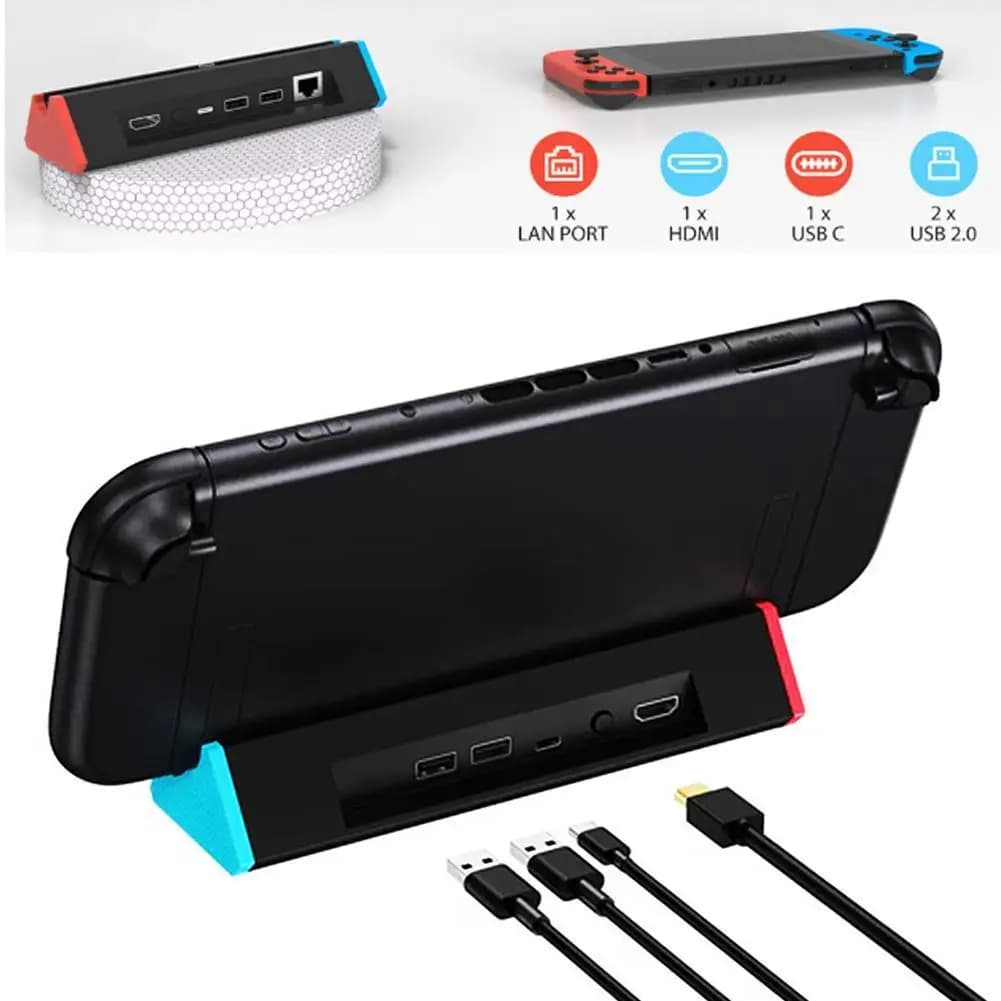 Docking station USB C per Switch 2 NS2 Tipo C Hub USB C/USB 2.0 compatibile HDMI 4K a 120 Hz per adattatore dock station TV Switch 2
