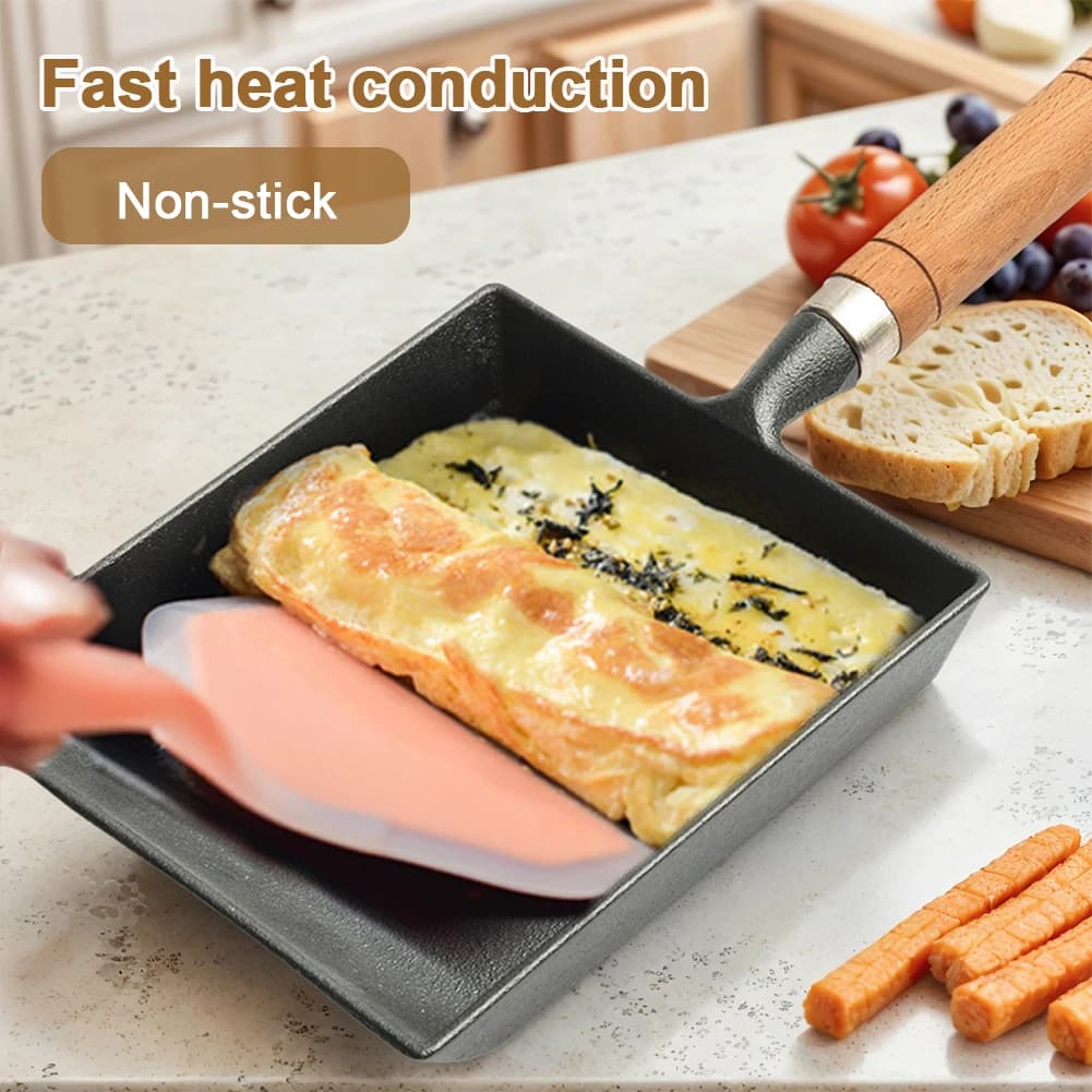 Pancake pan, Double-sided pan, Mini Egg pan, Pancake pan, Ghisa pot, Japanese Omelette pan