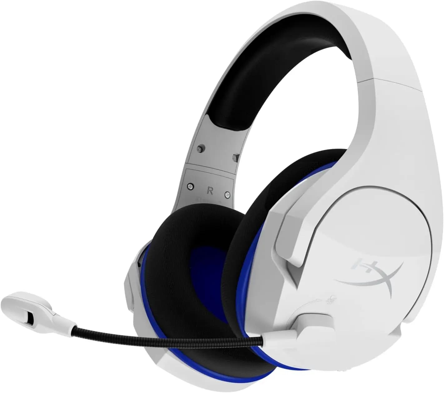 Wireless Gaming Headset for PS5, PS4, PC, Lightweight, Noise-Cancelling Mic, White