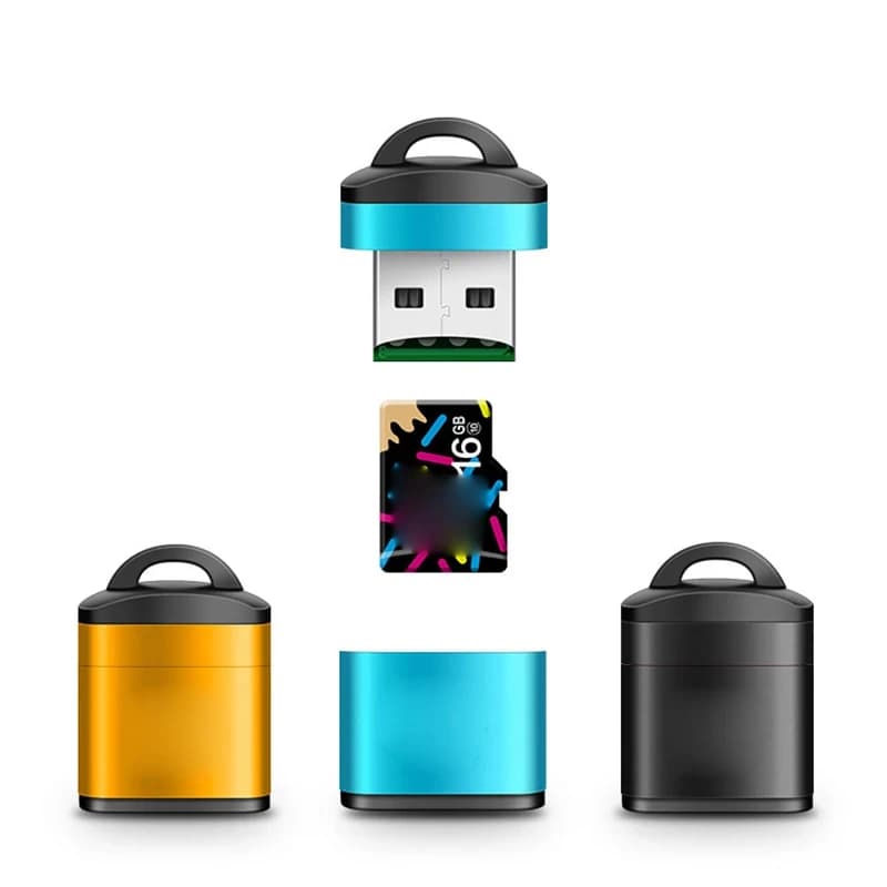 1/2/3pcs Mini High Speed Card Reader For TF Micro SD Memory Card Adapter For Computer Desktop Laptop Notebooks USB Cartridge