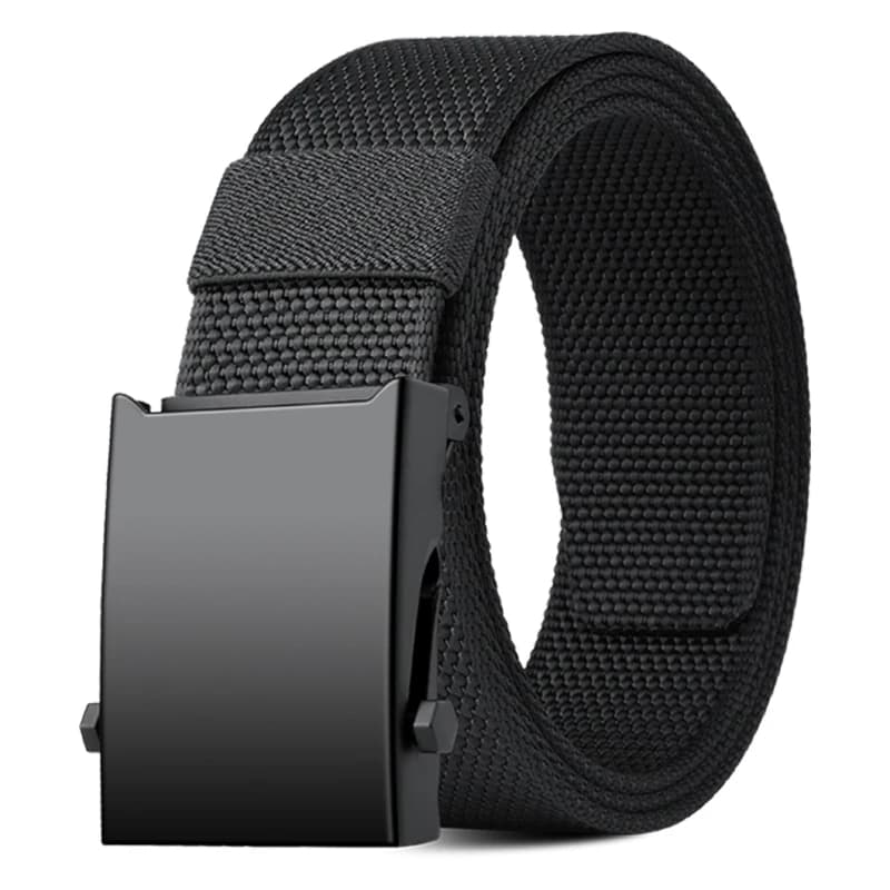 Cintura in nylon con fibbia automatica a rullo ispessito - Cintura per pantaloni casual e da lavoro universale da uomo di esportazione di vendita calda