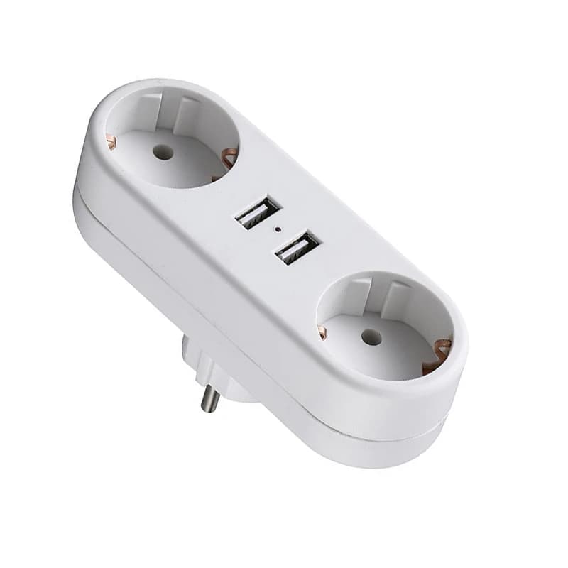 USB socket converter from 1 to 2 Fath 2 USB German standard current socket DE Russia EU standard conversion socket