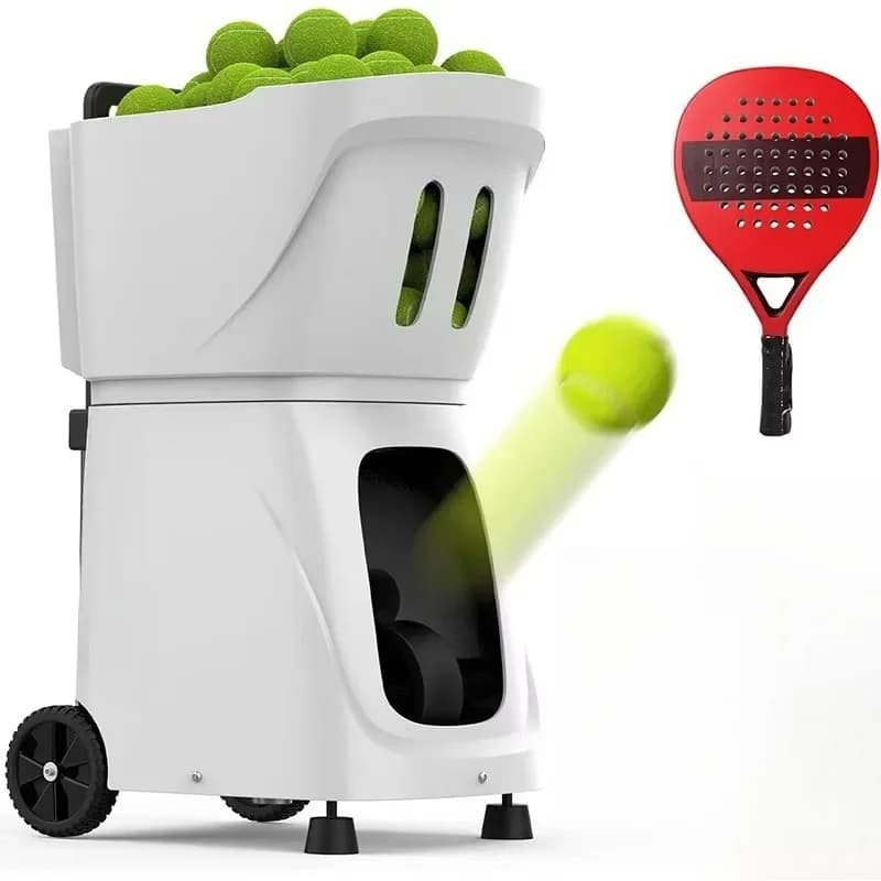 Dispositivo trasmettitore per macchina lancia-palline da tennis per esercizi di allenamento con telecomando tramite app.