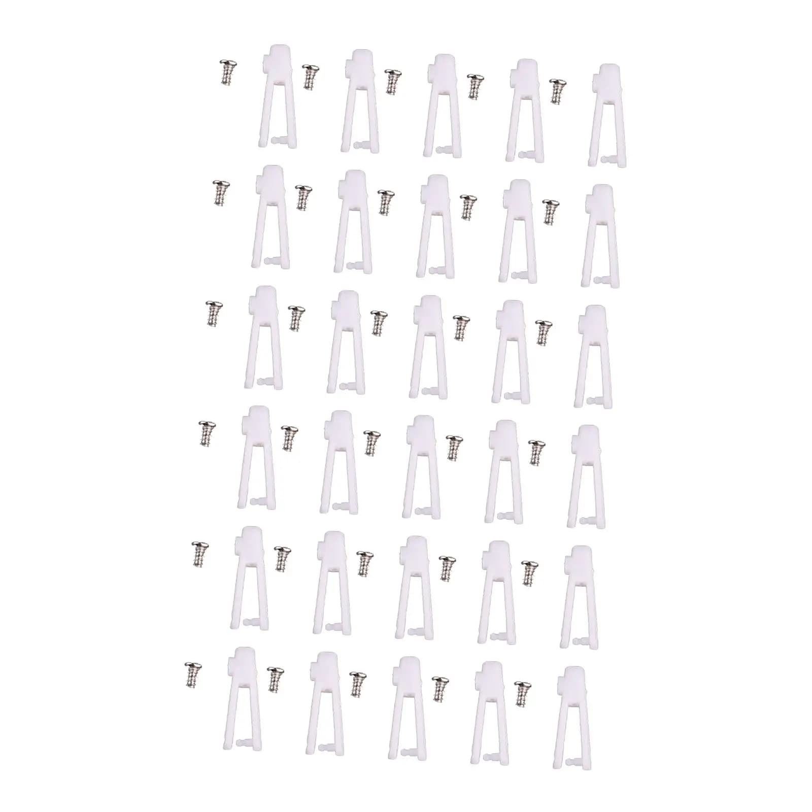 Kit di 30 Forcelli e Viti per Riparazione Aileron di Modelli RC con 4 Fori