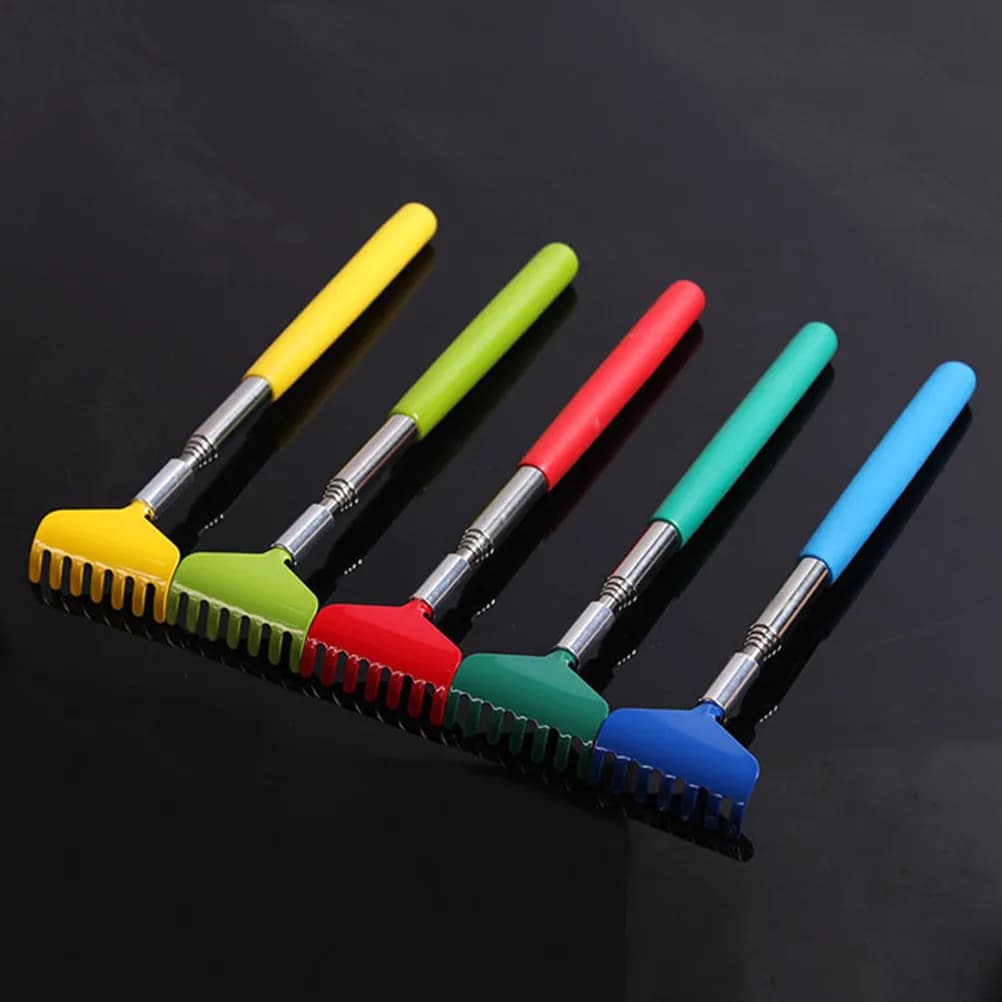 Grattaschiena Estensibile in Acciaio Inossidabile, Bastone Telescopico per il Prurito con Manico in Plastica Portatile per Alleviare il Prurito, Colore Casuale