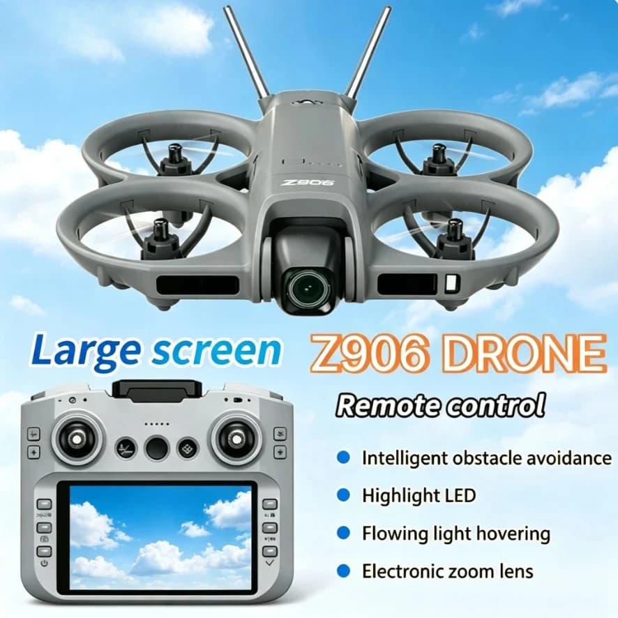 Original Z906 GPS Foldable Drone 8K Dual Camera 5G WiFi FPV 4-Side Obstacle Avoidance Optical Flow Gyro Smart RC Quadcopter