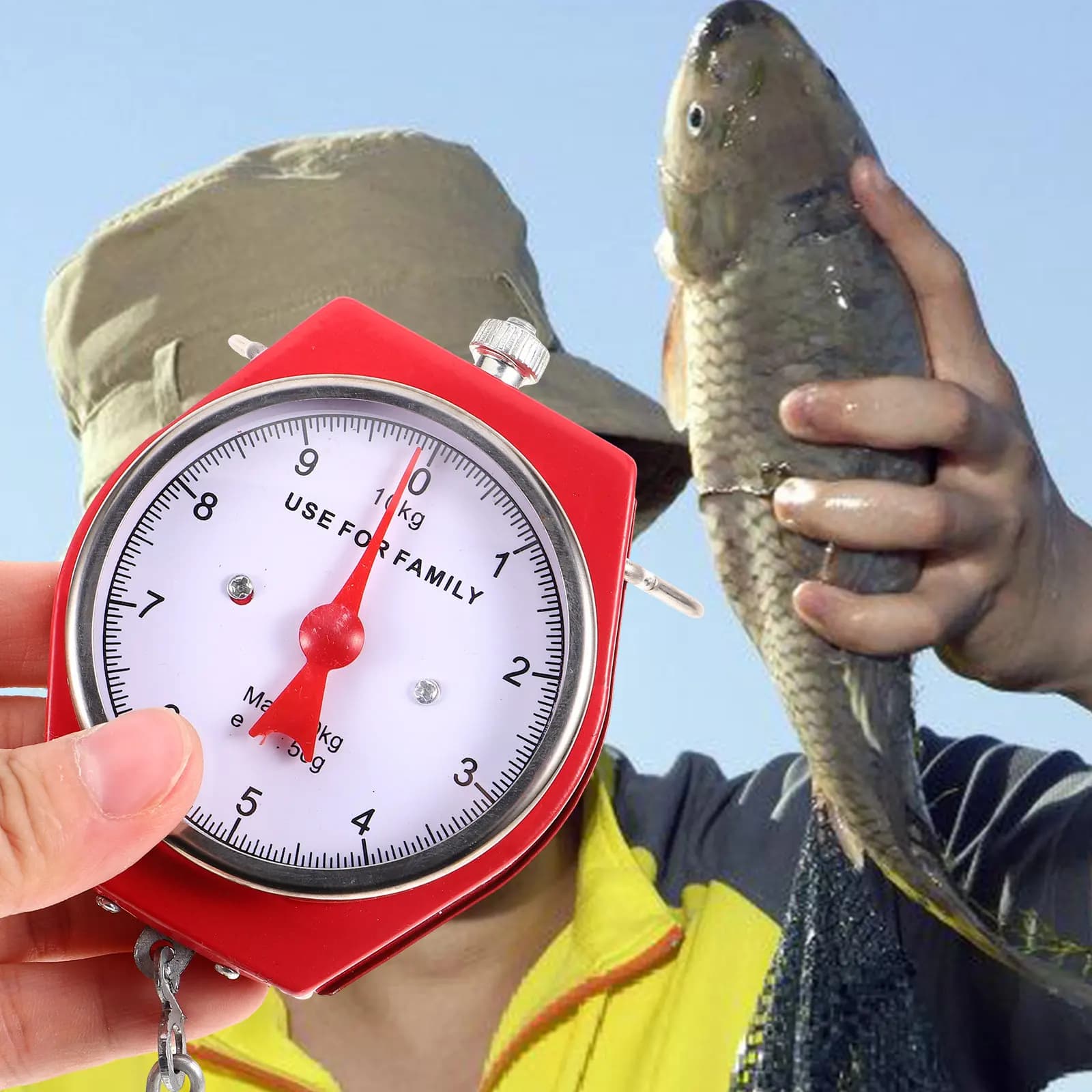 Bilancia Portatile Leggera a Molla Meccanica per Bagagli, Pesca, Cucina, Viaggi, Valigie - Strumento di Pesatura