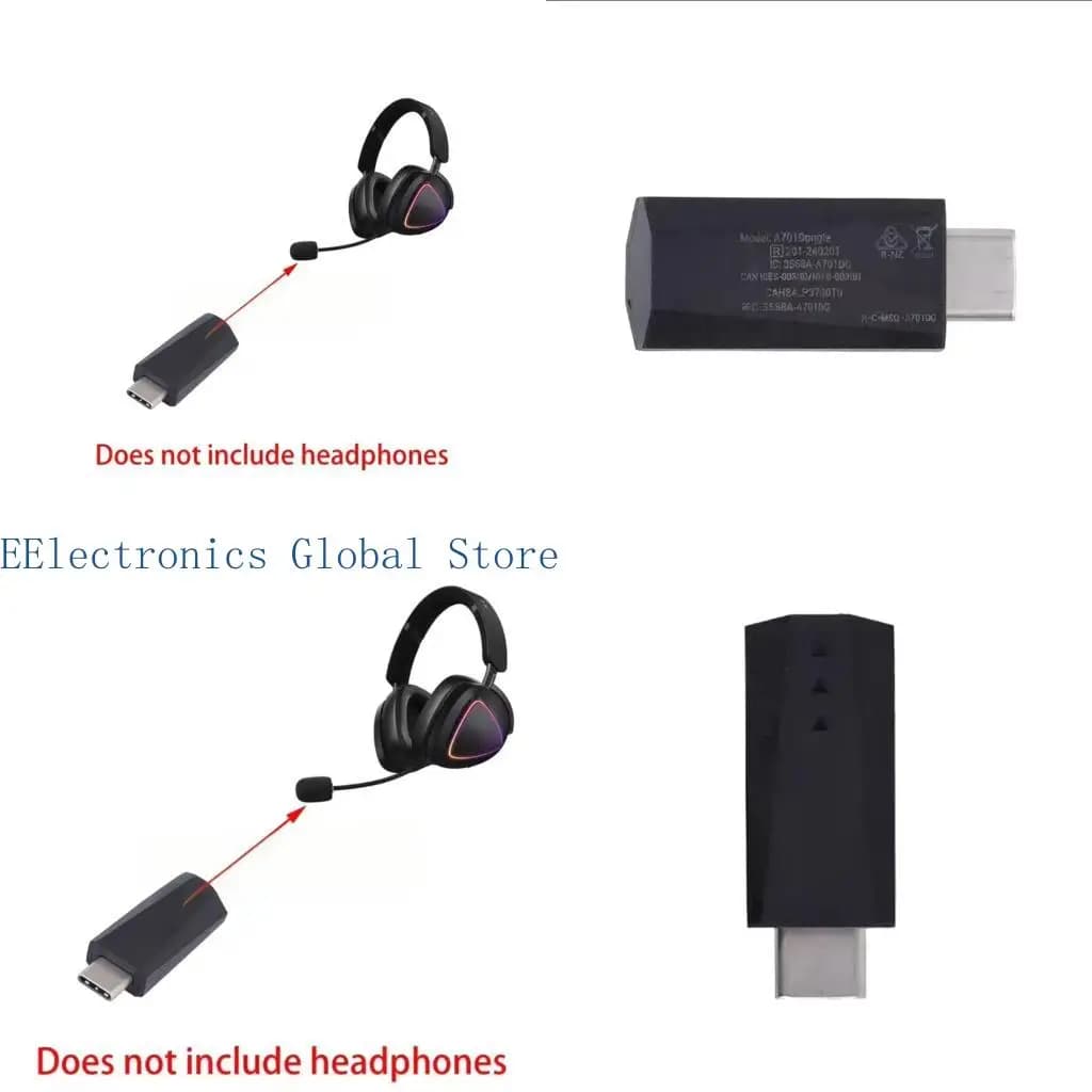 462B Wireless Receiver For ROG DELTAII Gaming Headsets USB Adapter Low Latency