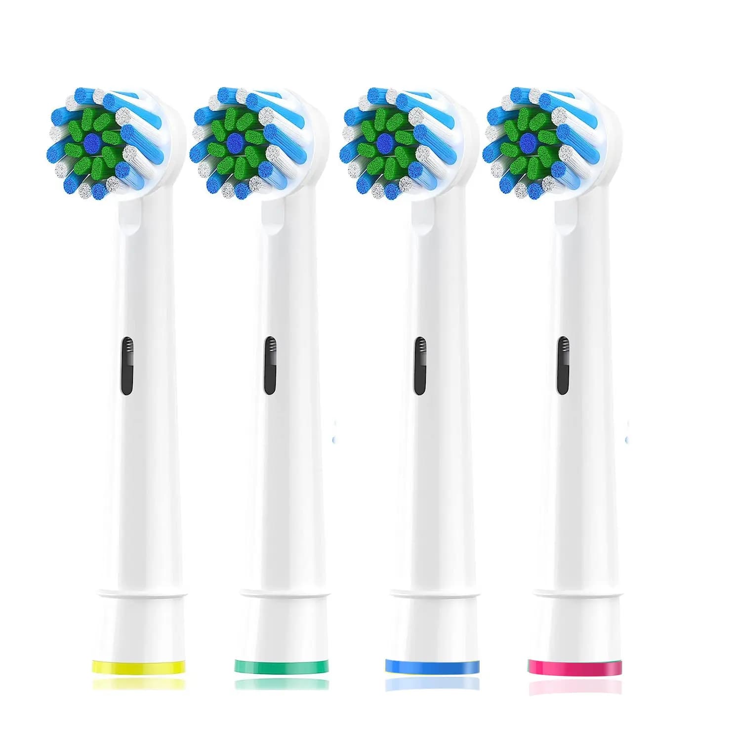 Cross Clean 4-piece spare heads compatible with Oral-B Pro 1000/2000/3000/5000/6000 Smart and Genius electric toothbrush