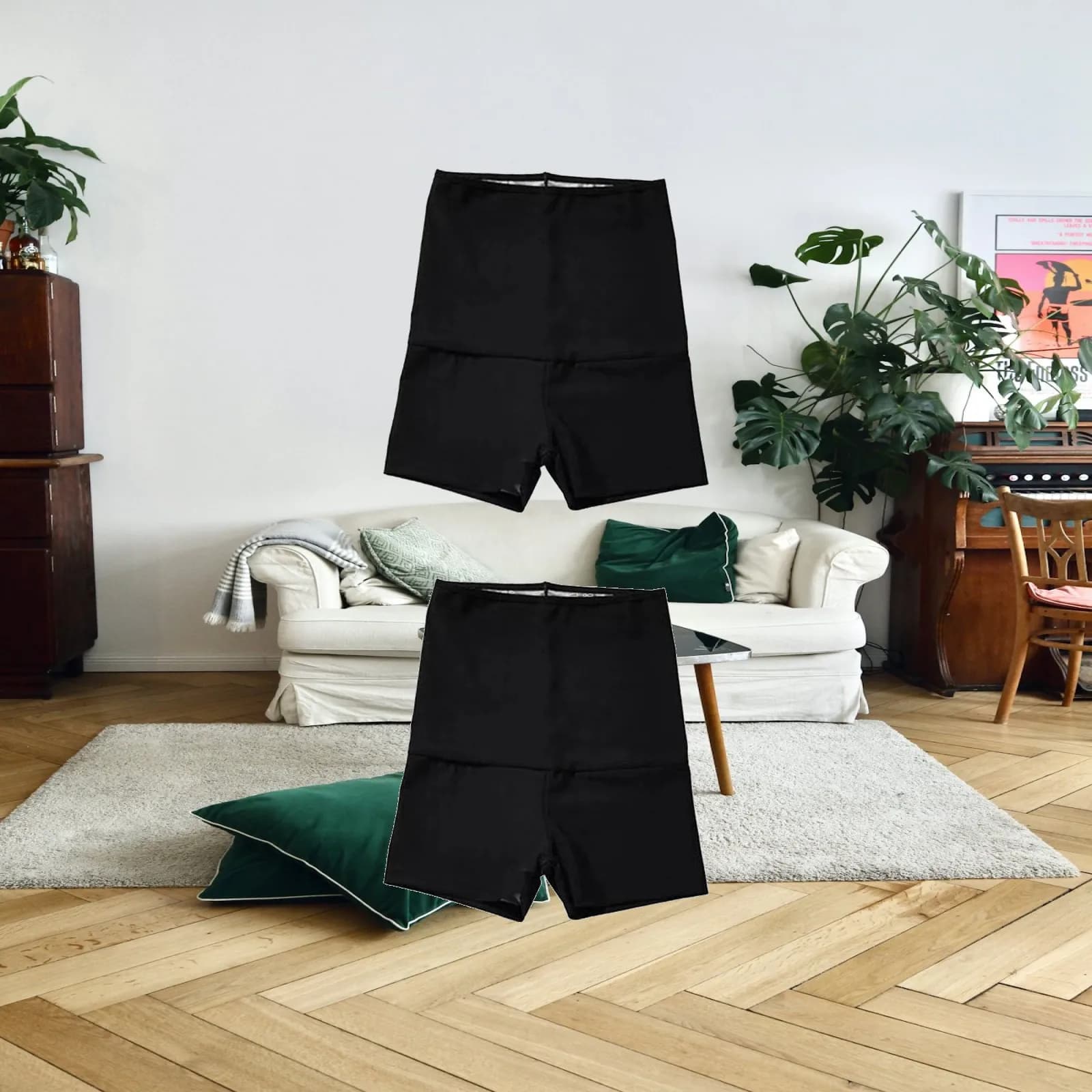 Thermo Sweat Sauna Pants Women Trainer Shorts Tummy Control Body Slimmer for Workout Cycling Fitness